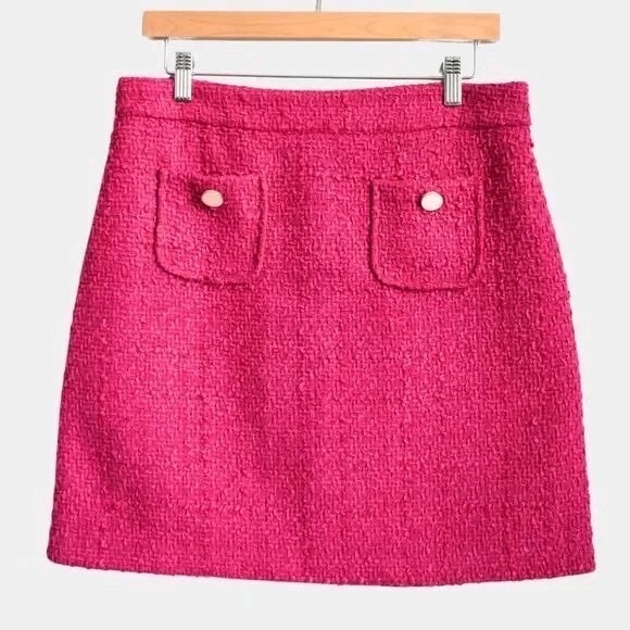 Pink Maison d'Amelie Skirt Women's Mini Lined Tweed, Size US 6 - Picture 2 of 5